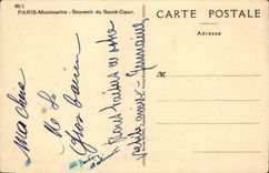 CPA Paris Montmartre Souvenir du Sacre Coeur 