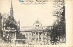 CPA Paris Palais de Justice La Ste Chapelle Biscuiterie Nantaise