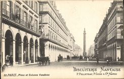 CPA Paris Place et Colonne Vendome Biscuiterie Nantaise