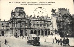 CPA Paris Place du Carrousel Monument Gambetta 