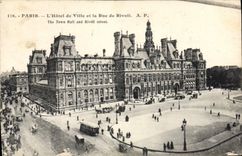 CPA Paris Hotel de Ville et la Rue de Rivoli 
