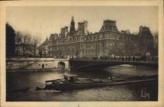 CPA Paris L'Hotel de Ville et le Pont d'Arcole 