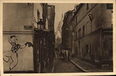 CPA Paris En Flanant Montmatre La Rue Saint Rustique 