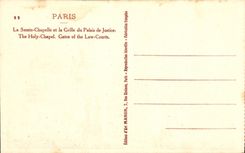 CPA Paris La Sainte Chapellle et la Grille du Palais de Justice 