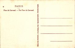 CPA Paris Place du Carrousel 