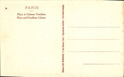CPA Paris Place et Colonne Vendome 
