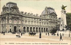 CPA Paris Le Nouveau Louvre La Place du Carrousel Monument de Gambetta 