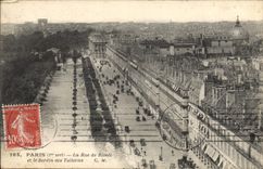 CPA Paris La Rue de Rivoli et le Jardin des Tuileries 