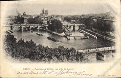 CPA Paris Panorama de la Cite vue prise du Louvre 