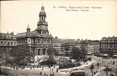 CPA Paris Eglise de la Trinite Panorama 