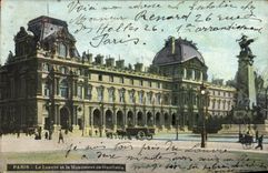 CPA Paris Le Louvre et le Monument de Gambetta