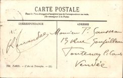 CPA Paris l'Arc de Triomphe 