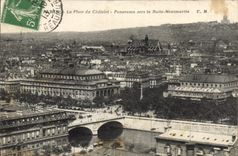 CPA Paris La Place du Chatelet Panorama vers la Butte Montmartre 