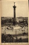 CPA Paris La Place de la Bastille et la Colonne de Juillet 