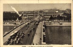 CPA Paris Le pont et la Place de la Concorde 