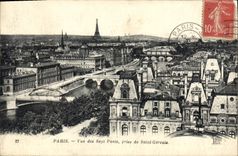 CPA Paris Vue des Sept Ponts prise de Saint Gervais 