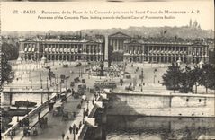 CPA Paris Panorama de la Place de la Concord pris vers le Sacre Coeur de Montmartre 