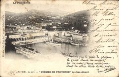 CPA Nice La Provence Le port Poemes de Provence de Jean Aicard 