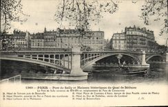 CPA Paris Pont de Sully et Maisons hostorique du Quai de Bethune 