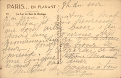 CPA Paris en Flanant Le Lac du Bois de Boulogne 