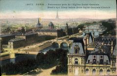 CPA Paris Panorama pris de l'eglise Saint Gervais 