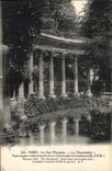 CPA Paris le Parc Monceau la Naumachie Vaste Bassin Oval entoure d'une Colonnade Corinthienne du XVI