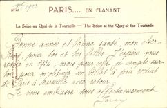 CPA Paris en Flanant la Seine au Quai de la Tournelle