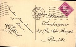 CPA Paris la Tour Eiffel prise du Trocadero 