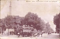 CPA Paris Boul Sebastopol et Place du Chatelet 