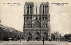 CPA Paris Notre Dame et le Parvis 