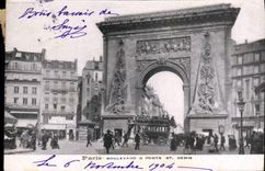 CPA Paris Boulevard et Port St Denis 