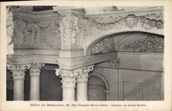 CPA Hotel de Beauvais 68 rue Francois Miron Paris Interieur du Grand Escalier 