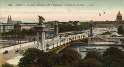 CPA Paris le Pont Alexandre III l'Esplanade et l'hotel des Invalides 