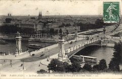 CPA Paris VIIIe le Pont Alexandre III panorama de Paris pris du Grand Palais 