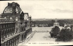 CPA Paris le Louvre et les Tuileries 
