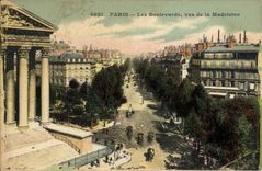 CPA Paris les Boulevard vue de la Madeleine 