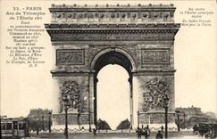 CPA Paris Arc de Triomphe de l'Etoile 8e en commemoration des Victoires Francaises Commence en 1806 
