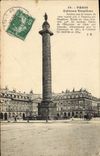 CPA Paris Colonne Vendome fondue avec le bronze de 1200 canons pris a l'ennemi par Napoleon 