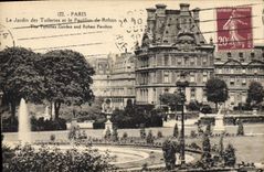 CPA Paris le jardin des Tuileries et le Pavillon de Rohan 