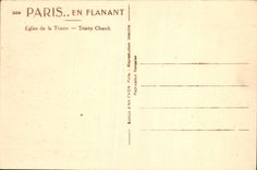 CPA Paris en flanant Eglise de la Trinite 