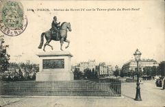 CPA Paris statue de Henri IV sur le Terre Plein du Pont Neuf 