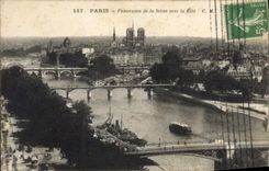 CPA Paris Panorama de la Seine vers la Cite 