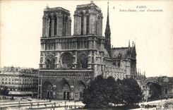 CPA Paris Notre Dame vue d'ensemble 