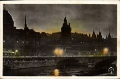 CPA Paris la Nuit Palais de Justice 