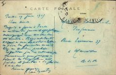 CPA Paris Panorama sur la Seine pris vers Notre Dame et l'Ile St Louis Bateau