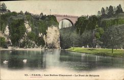 CPA Paris Les Buttes Chaumont Le Pont de Briques 