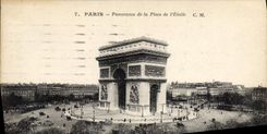 CPA Paris Panorama de la Place de l'Etoile 