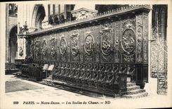CPA Paris Notre Dame Les Stalles du Choeur 
