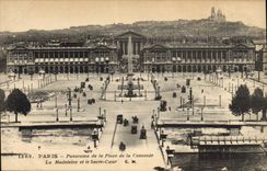 CPA Paris Panorama de la Place de la Concorde La Madeleine et le Sacre Coeur 