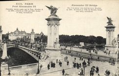 CPA Paris Pont Alexandre III Premiere pierre posee par le Tzar Nicolas II 